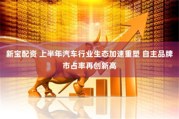 新宝配资 上半年汽车行业生态加速重塑 自主品牌市占率再创新高