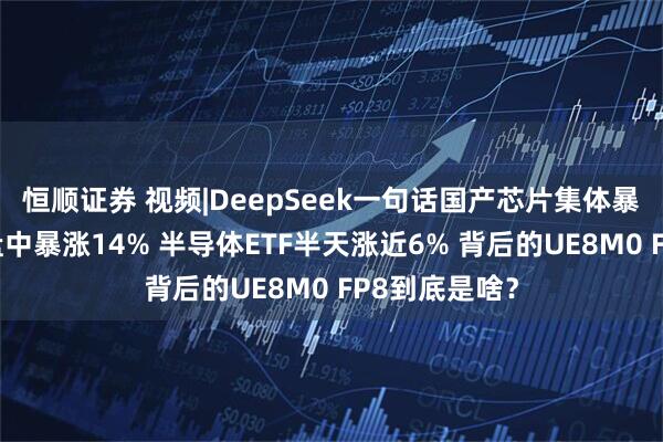 恒顺证券 视频|DeepSeek一句话国产芯片集体暴涨！寒武纪盘中暴涨14% 半导体ETF半天涨近6% 背后的UE8M0 FP8到底是啥？