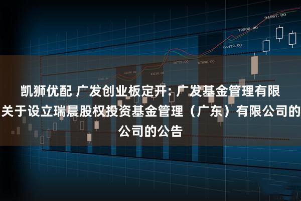 凯狮优配 广发创业板定开: 广发基金管理有限公司关于设立瑞晨股权投资基金管理（广东）有限公司的公告