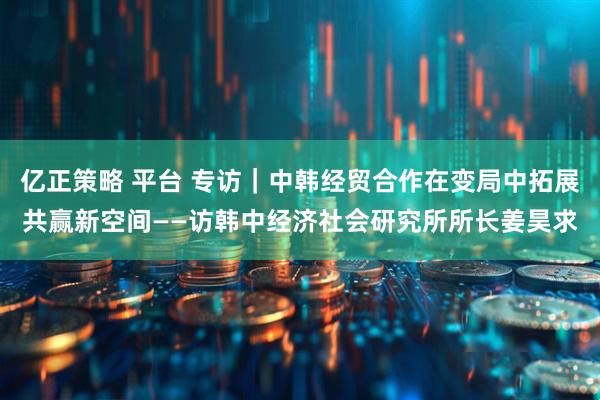 亿正策略 平台 专访｜中韩经贸合作在变局中拓展共赢新空间——访韩中经济社会研究所所长姜昊求